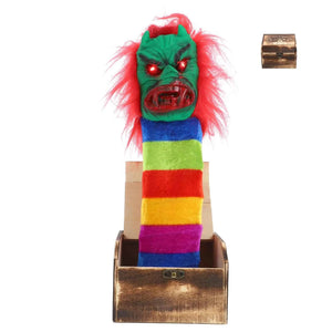 1Pc Halloween Prank Scare Box Halloween Wooden Scary Witch Funny Toy with Horror Sound and Light - Lusy Store