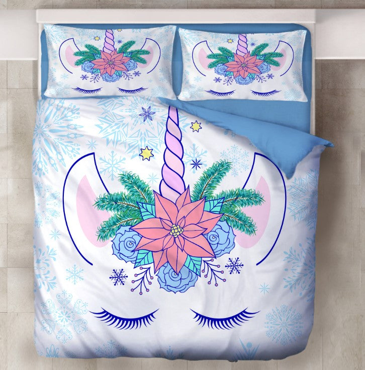 Unicorn Bedding 3D Printing Cute Bedding Sets For Girls Kids