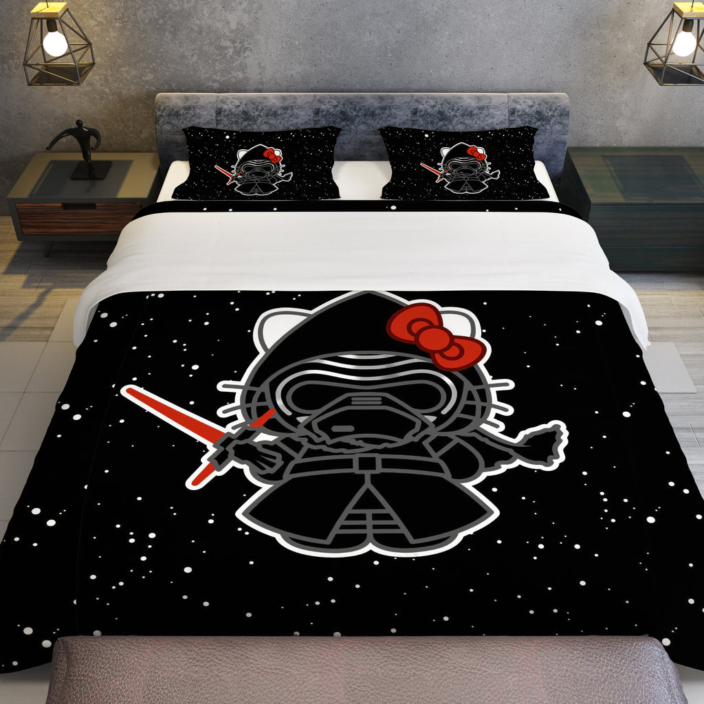 Hello Kitty Bed Set - Galactic Dreams - Star Wars Black Bedding Set