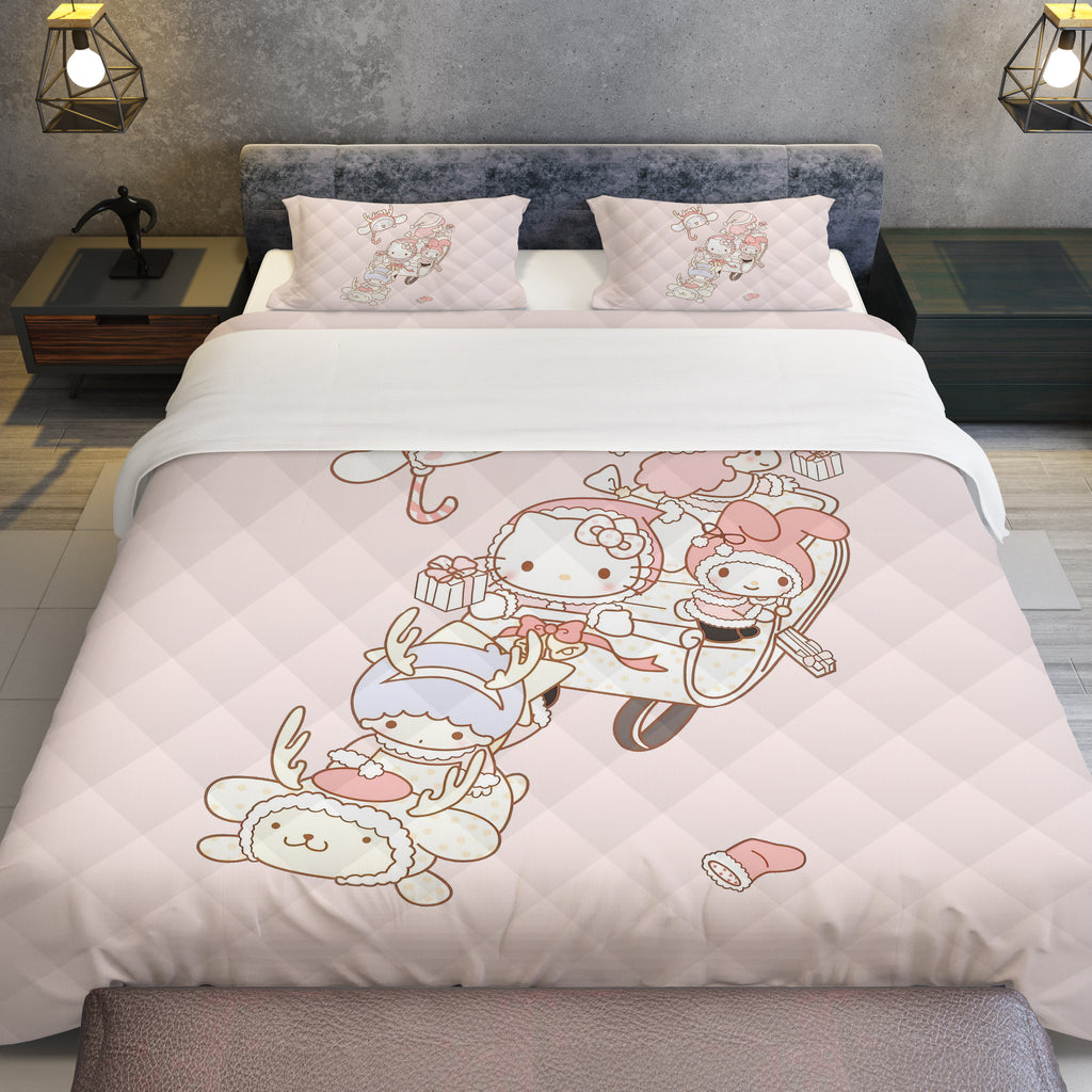 Hello Kitty Bed Set Adorable Elegance Cute Bedding Set for Sweet Dreams