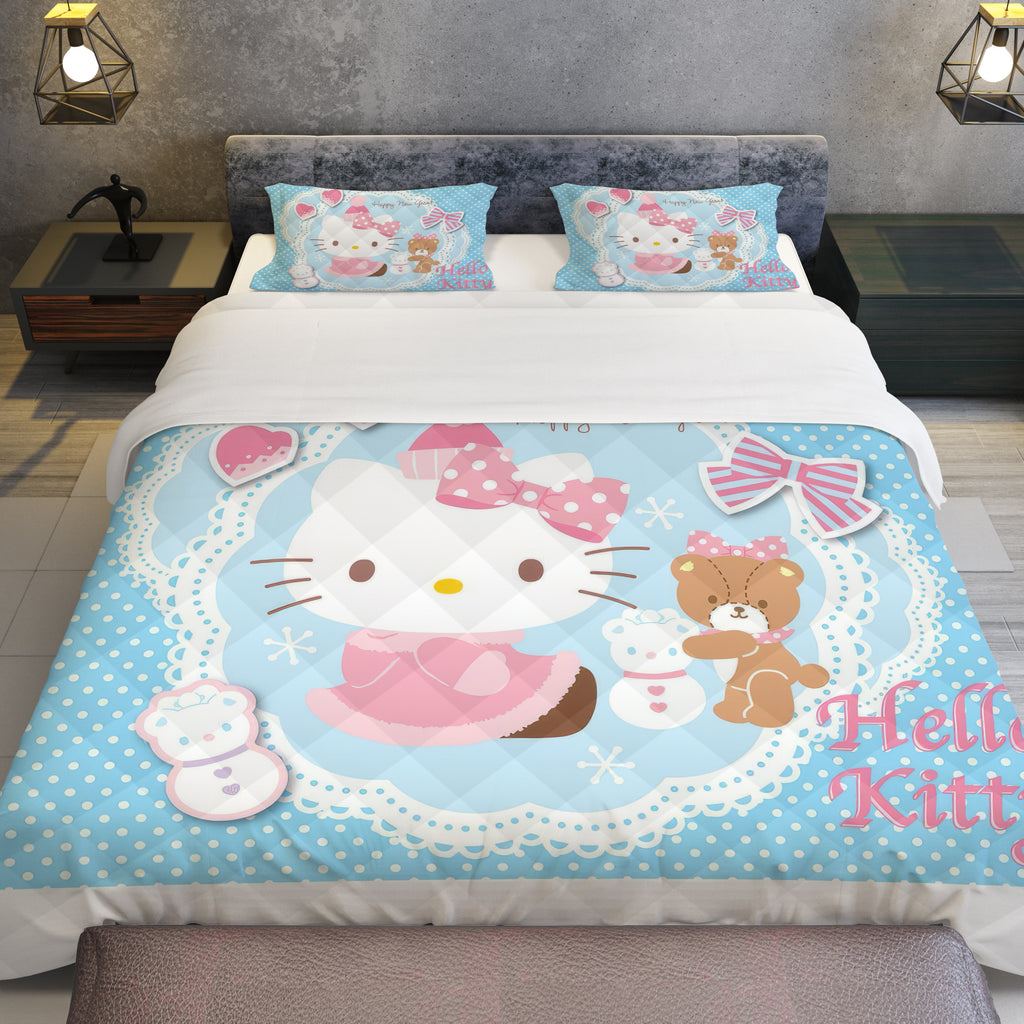 Hello Kitty Blue Bedding Set - A Cute Addition to Your Room