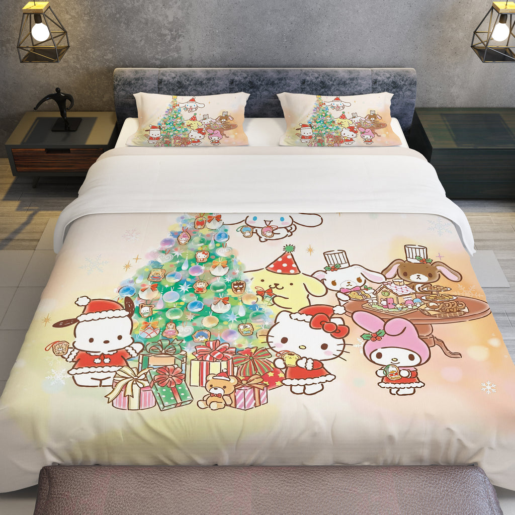 Hello Kitty Bedding Set for a Cozy Christmas Embrace the Holidays with a Cozy Christmas Quilted Blanket