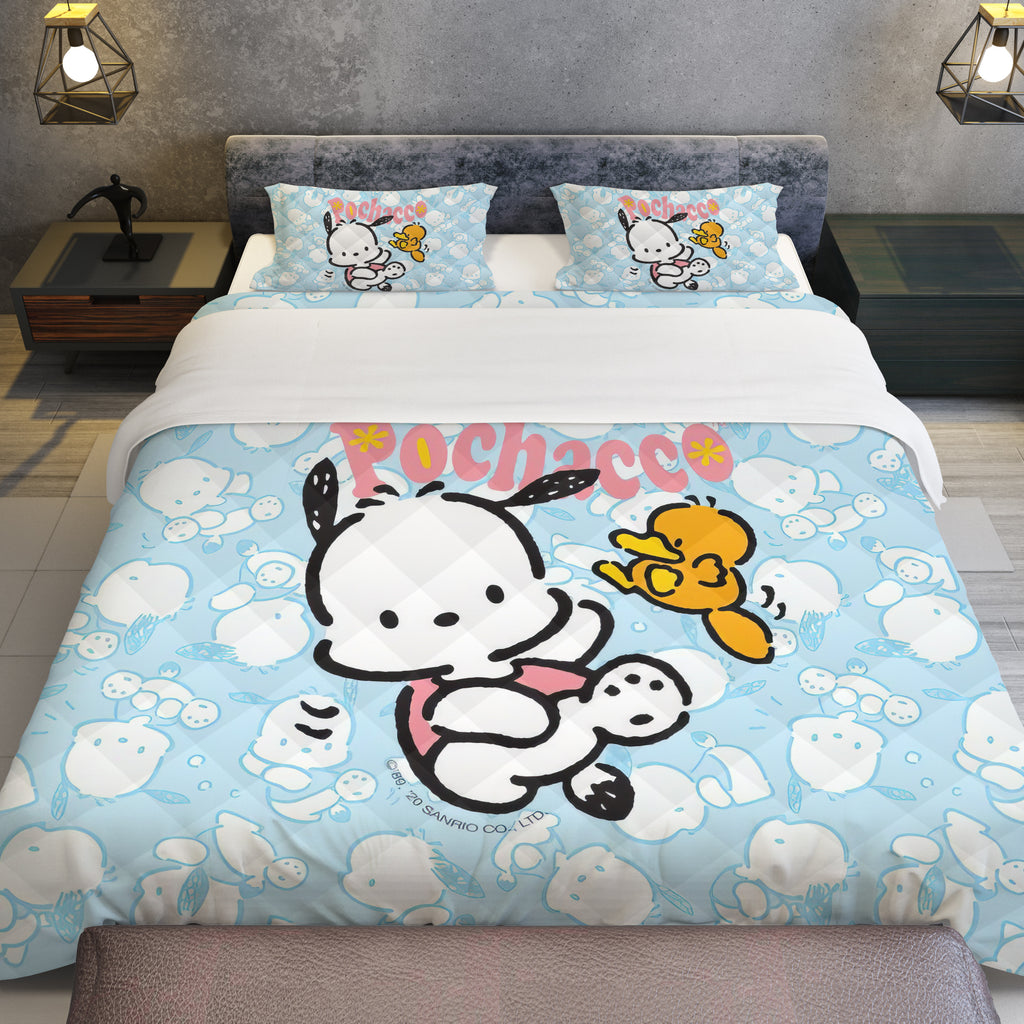 Pochacco Bed Set - Quilted Comfort for Kids