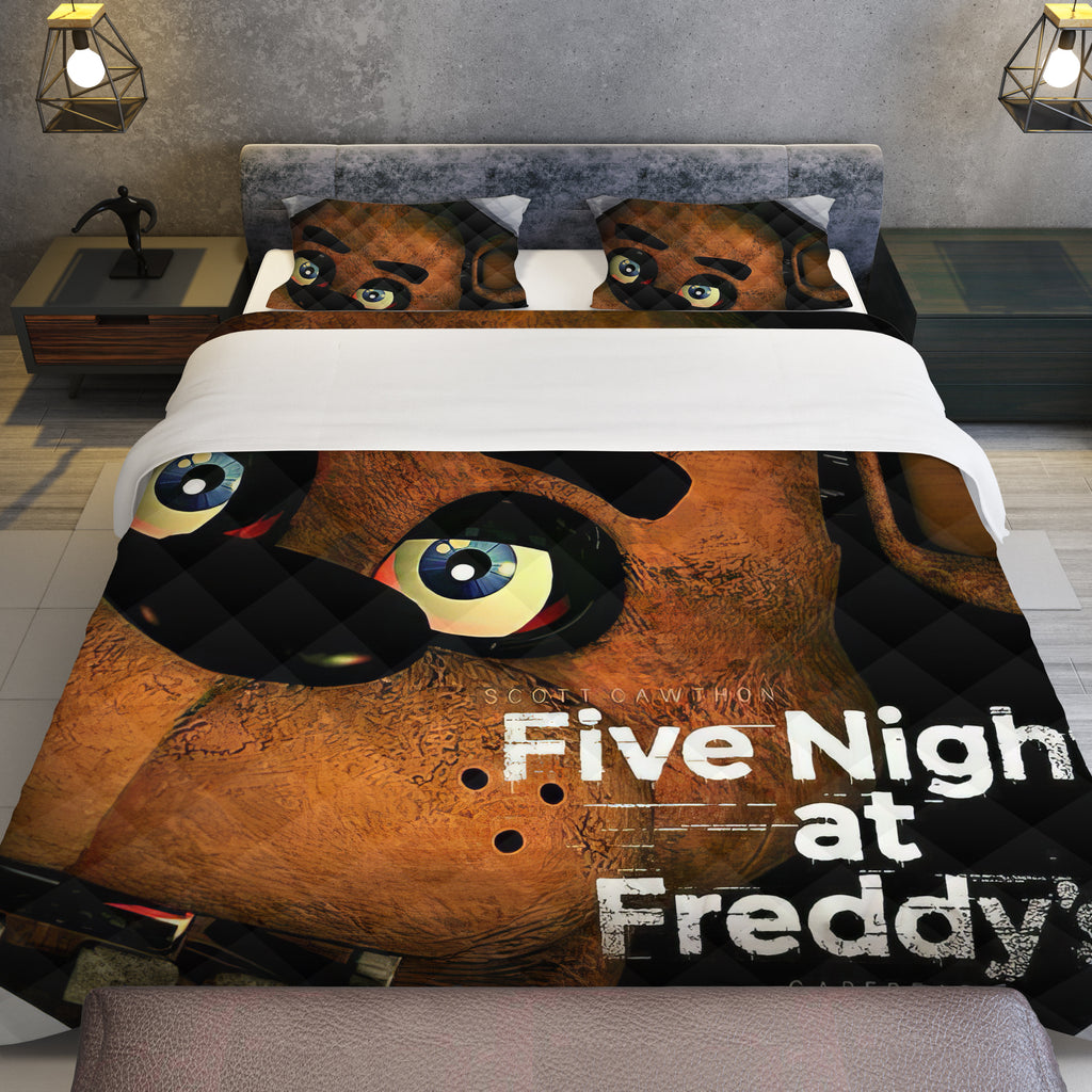 FNaF Bedding Set Quilt Set Cute Freddy Bed Set For Boys