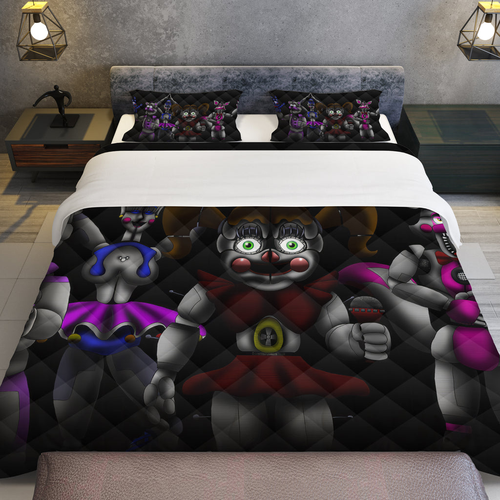 FNaF Bedding Set 3D Quilt Set Sister Location Cute Horror Game Bed Linen