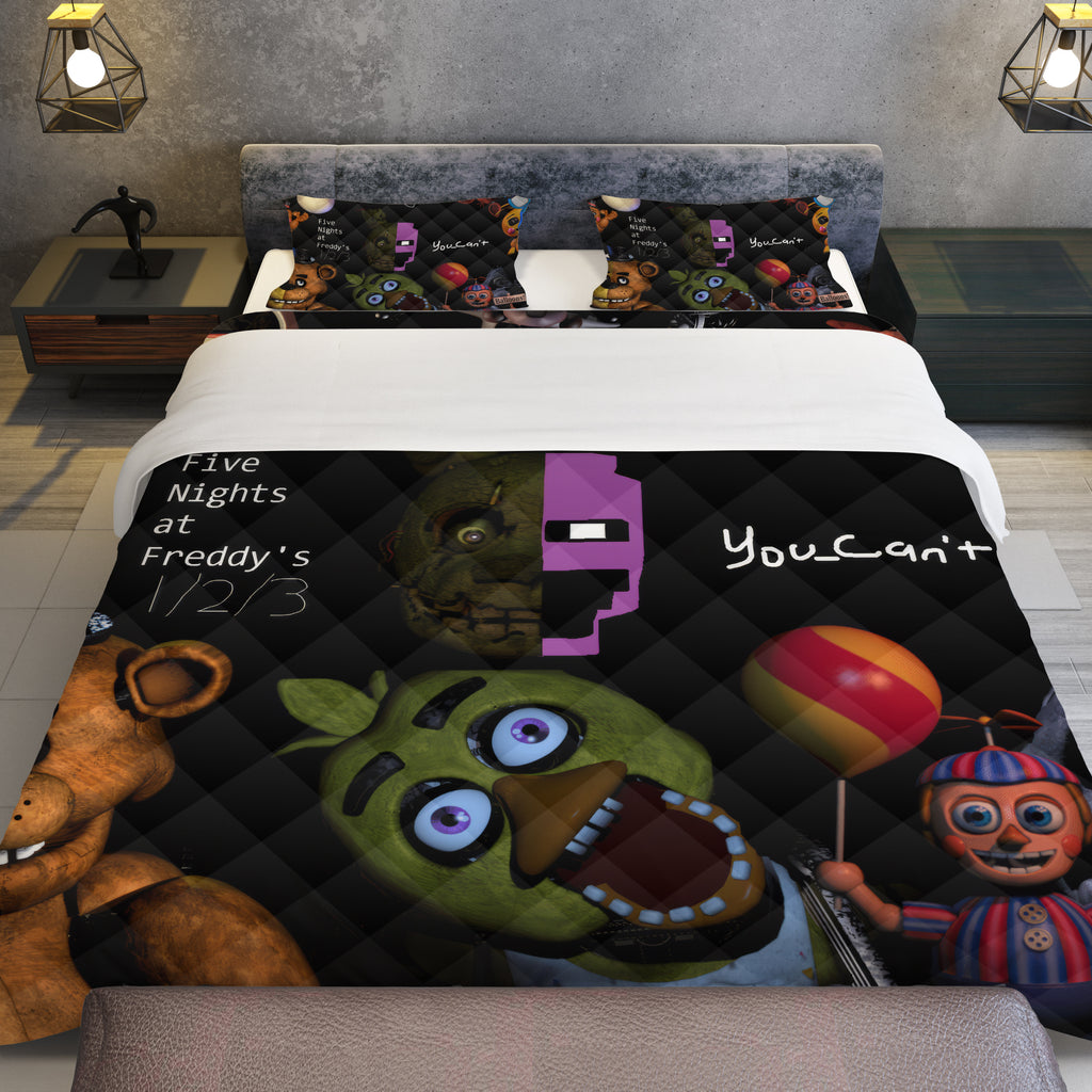 FNaF Bedding Set 3D Quilt Set Cute Horror Game Bed Linen
