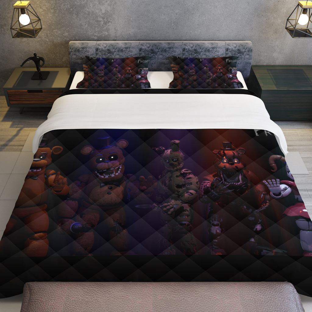 FNaF Bedding Set Withered Bonnie Quilt Set Withered Bonnie Sister Location