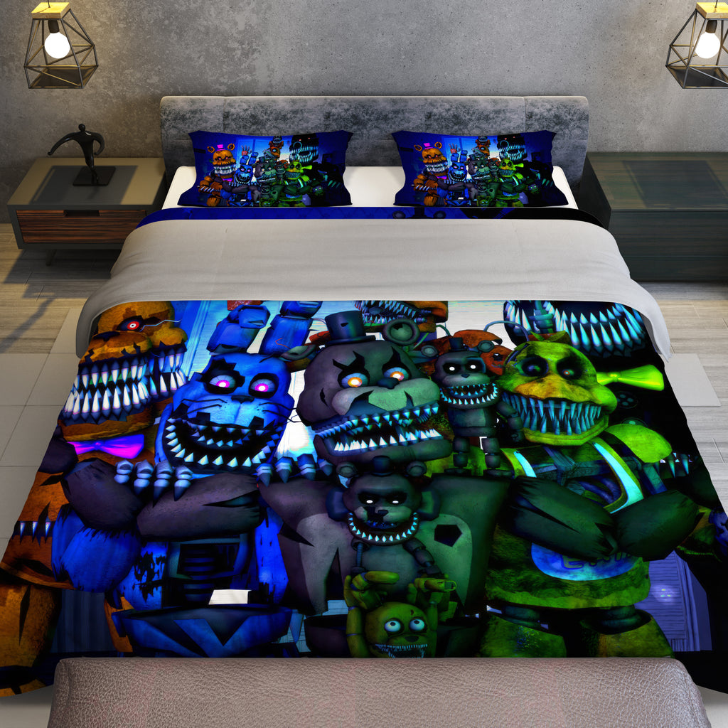 FNaF Bedding Set FNaF World Quilt Set 3D Comfortable Soft Breathable