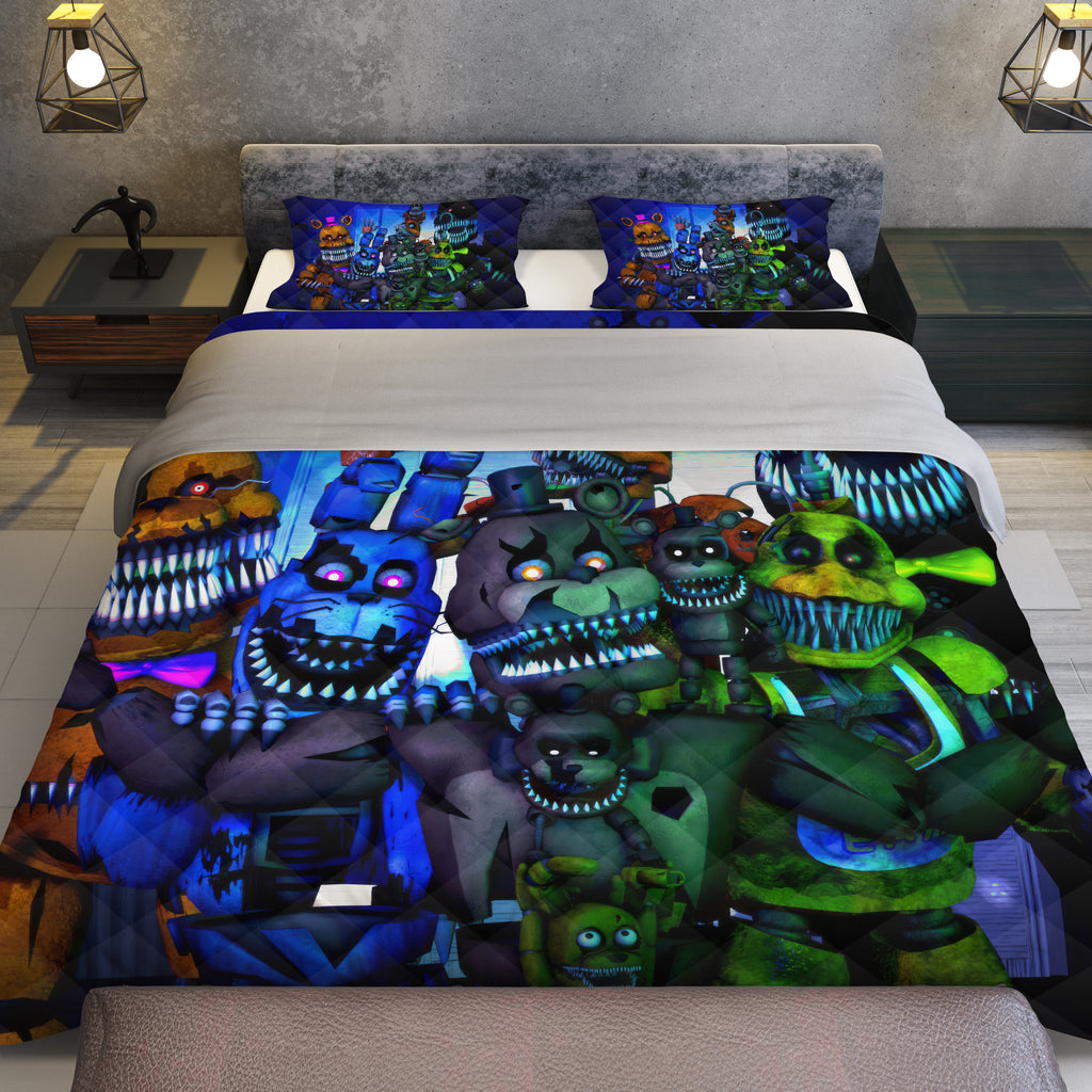 FNaF Bedding Set FNaF World Quilt Set 3D Comfortable Soft Breathable