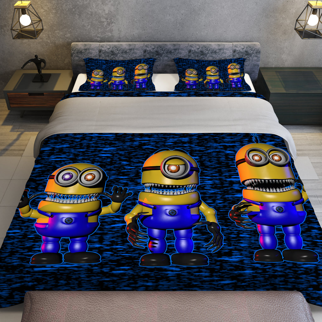 FNaF Bedding Set Minion Style Quilt Set Comfortable Soft Breathable