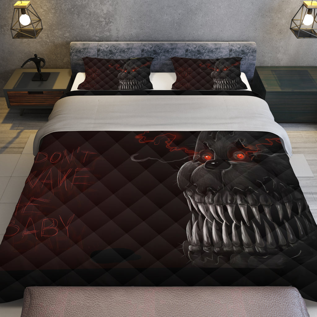 FNaF Bedding Set Nightmare Freddy Fazbear Quilt Set Comfortable Soft Breathable