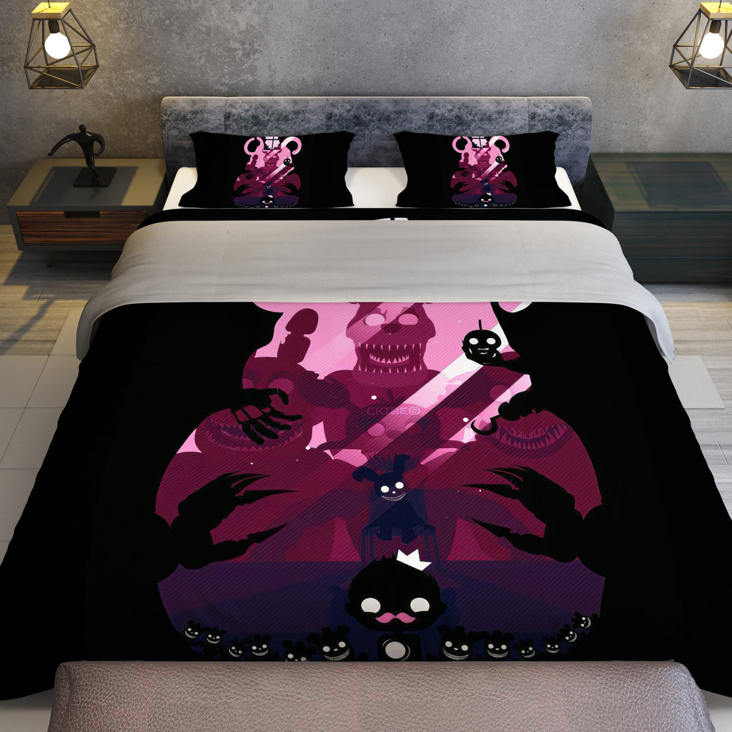 FNaF Bedding Set Horror Game Quilt Set Comfortable Soft Breathable