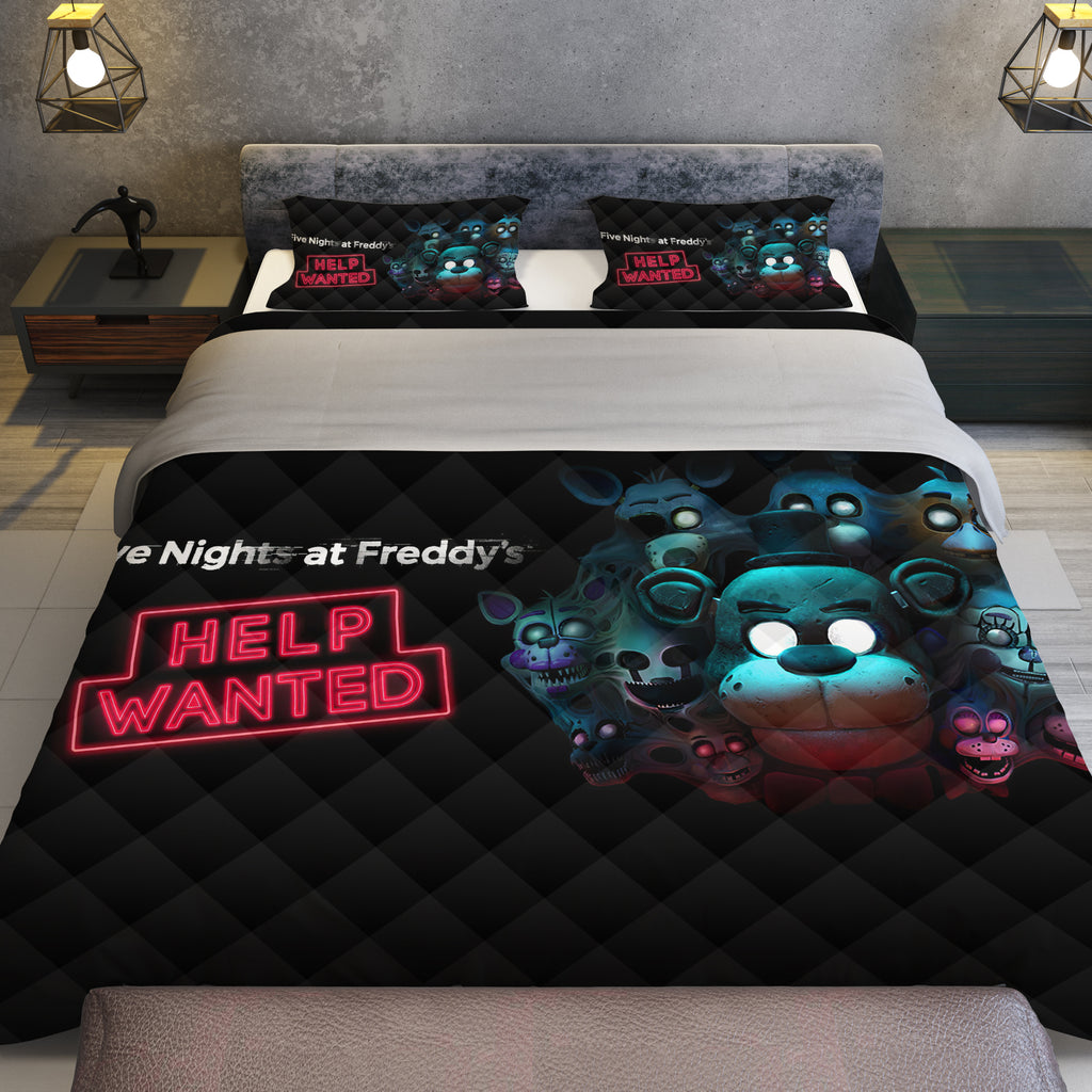 FNaF Bedding Set Horror Game FNaF World Quilt Set Comfortable Soft Breathable