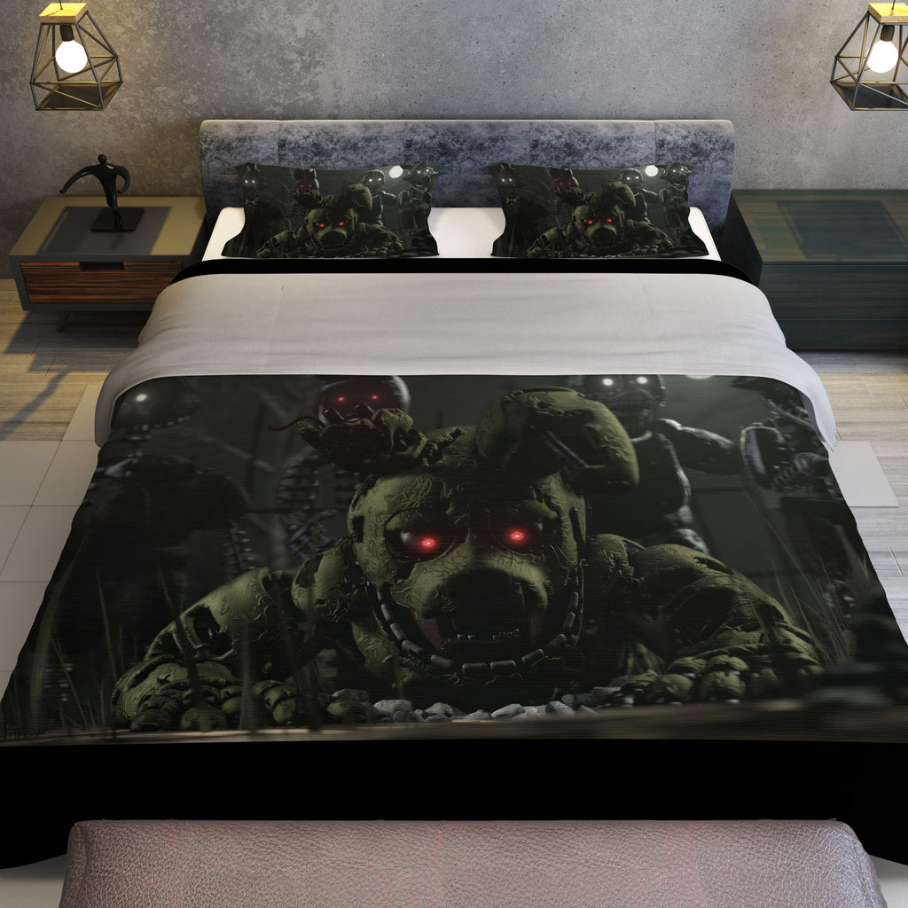 FNaF Bedding Set FNaF World Springtrap Foxy Nightmare Freddy Bonnie Chica Quilt Set