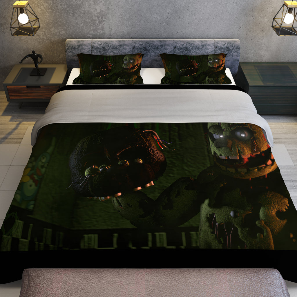 FNaF Bedding Set FNaF 3 Springtrap Quilt Set Comfortable Soft Breathable