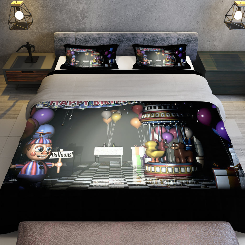 FNaF Bedding Set FNaF World Black Quilt Set Comfortable Soft Breathable