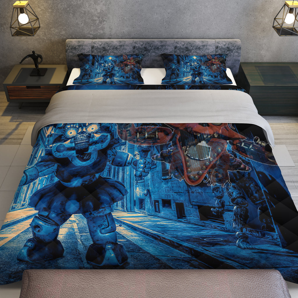 FNaF Bedding Set Sister Location Quilt Set Nightmare Freddy Comfortable Soft Breathable