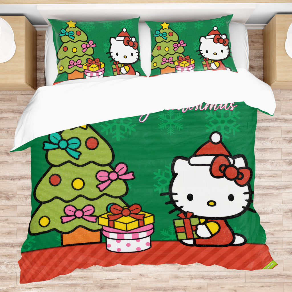 Hello Kitty Christmas Bedding Set Quilted Comfort Festive Feline Delight