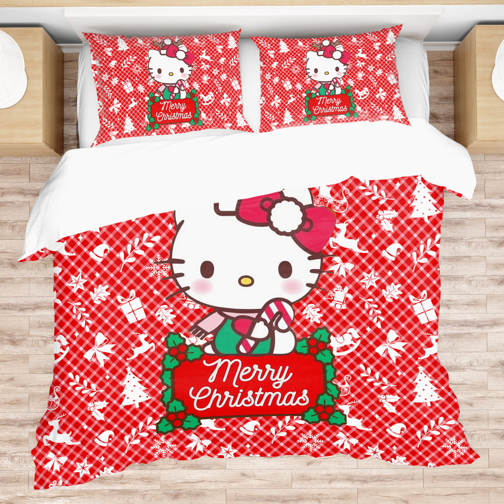 Hello Kitty Bedding Set Christmas Extravaganza Cozy and Cute for Merry Christmas