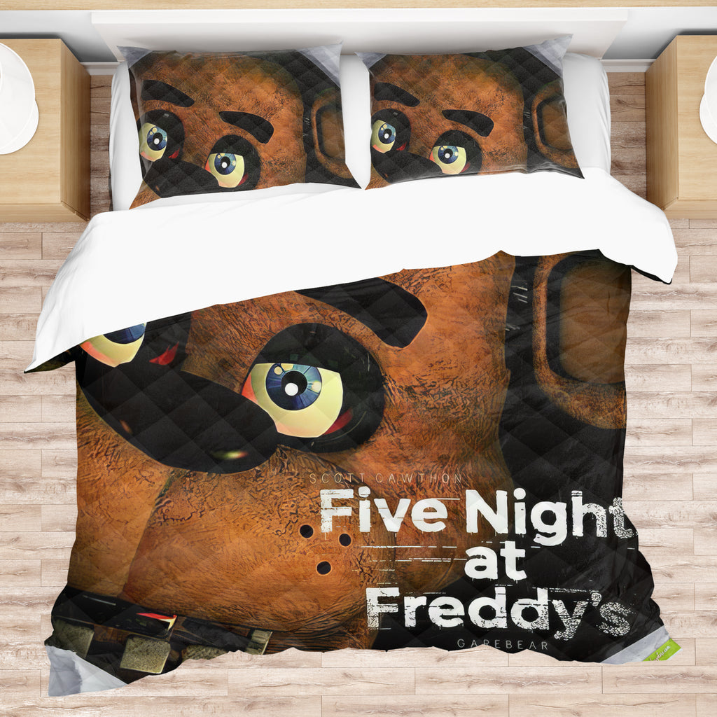 FNaF Bedding Set Quilt Set Cute Freddy Bed Set For Boys