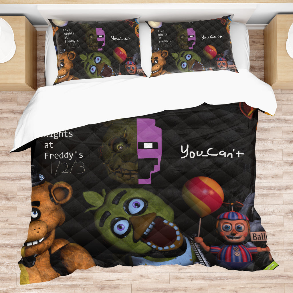 FNaF Bedding Set 3D Quilt Set Cute Horror Game Bed Linen