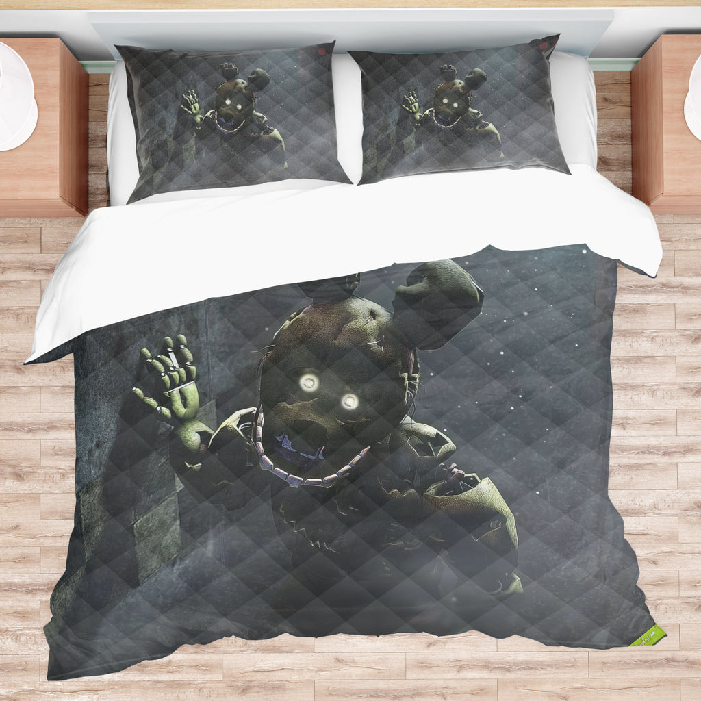 FNaF Bedding Set Springtrap Quilt Set 3D Comfortable Soft Breathable