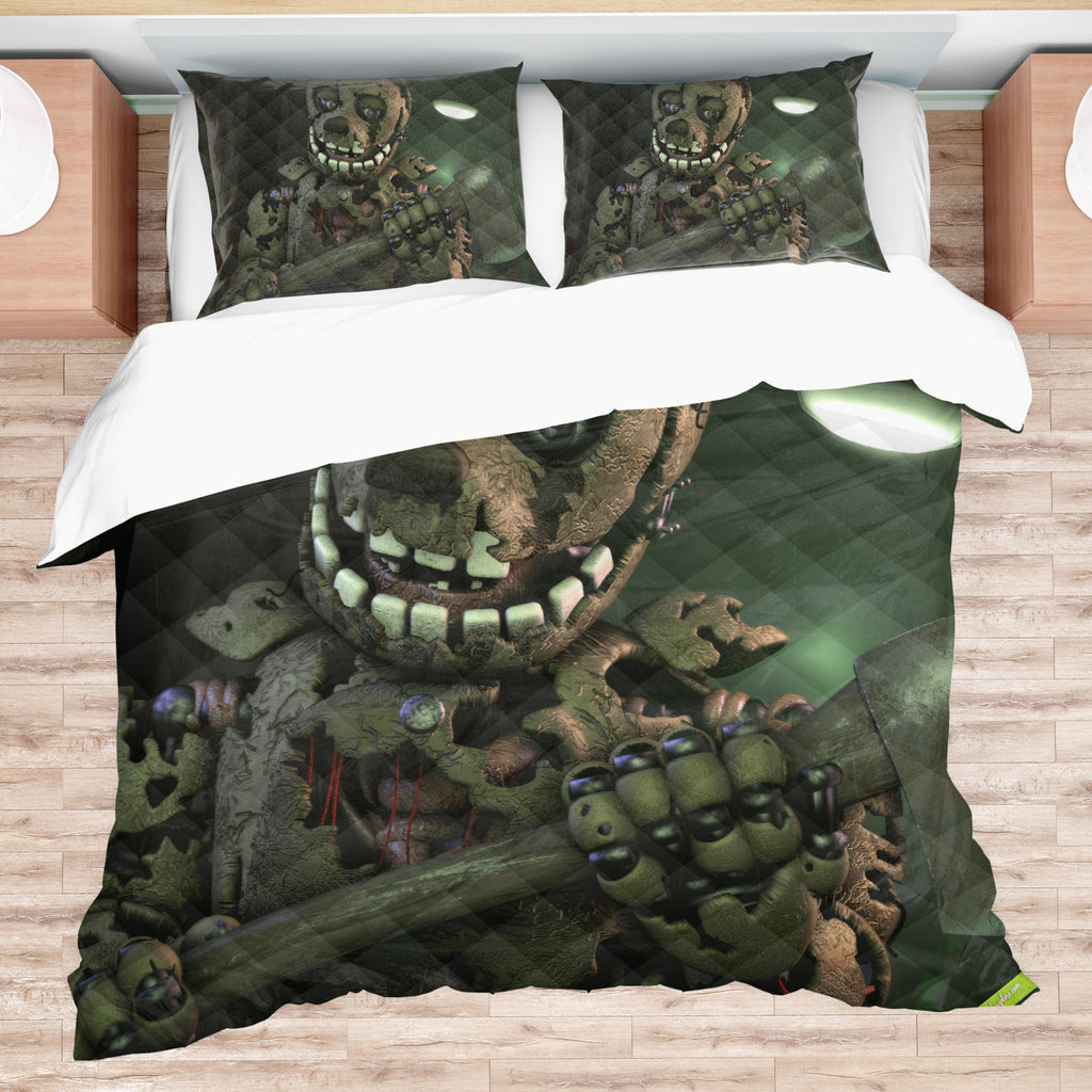 FNaF Bedding Set Springtrap 3D Quilt Set Comfortable Soft Breathable