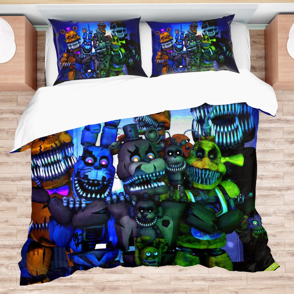 FNaF Bedding Set FNaF World Quilt Set 3D Comfortable Soft Breathable