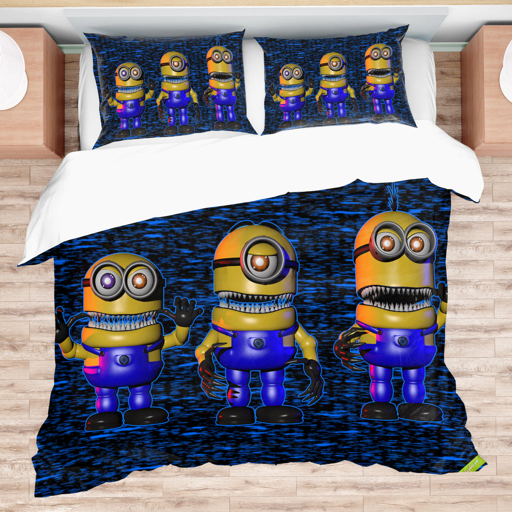 FNaF Bedding Set Minion Style Quilt Set Comfortable Soft Breathable