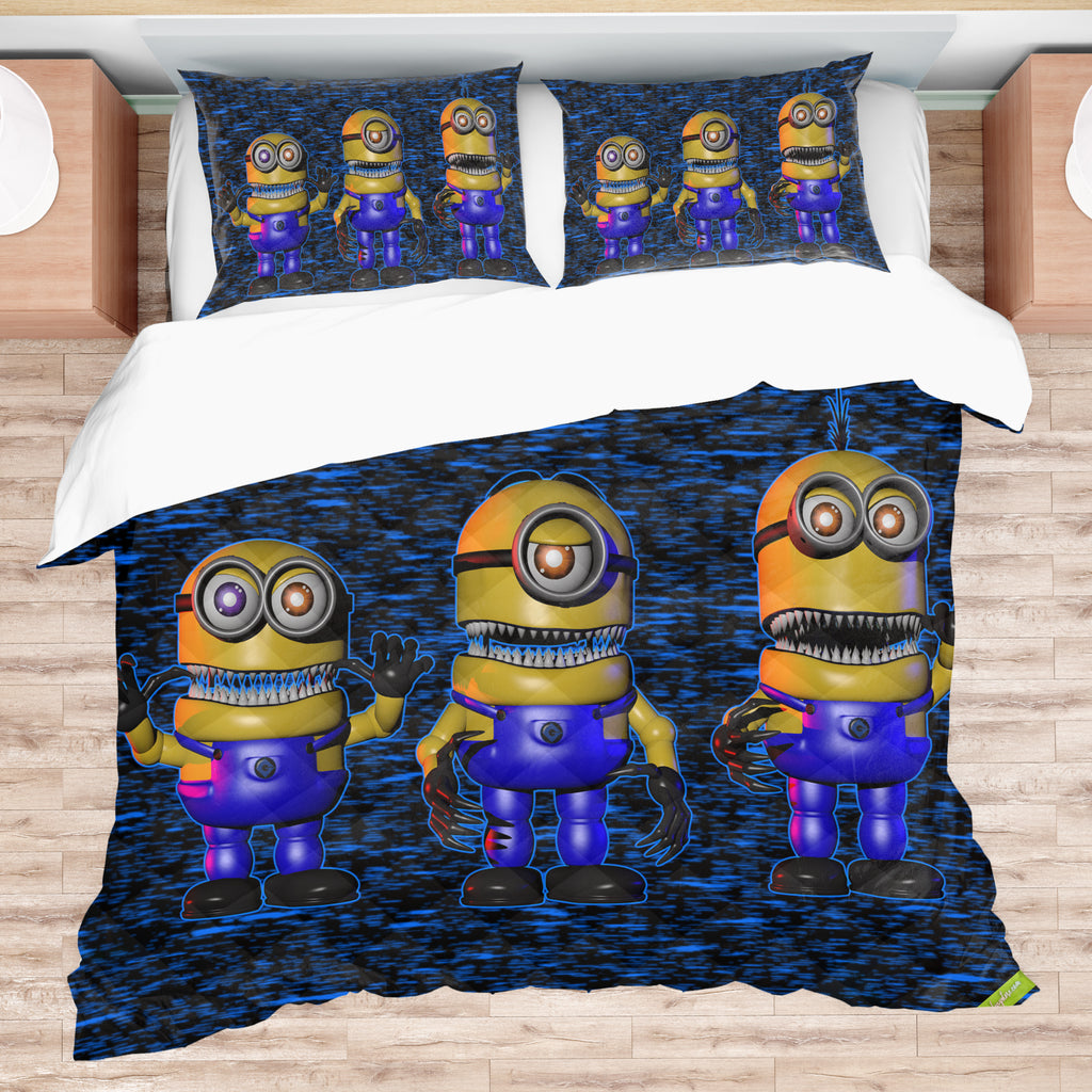 FNaF Bedding Set Minion Style Quilt Set Comfortable Soft Breathable