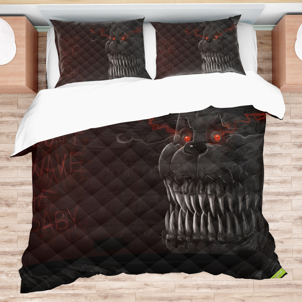 FNaF Bedding Set Nightmare Freddy Fazbear Quilt Set Comfortable Soft Breathable