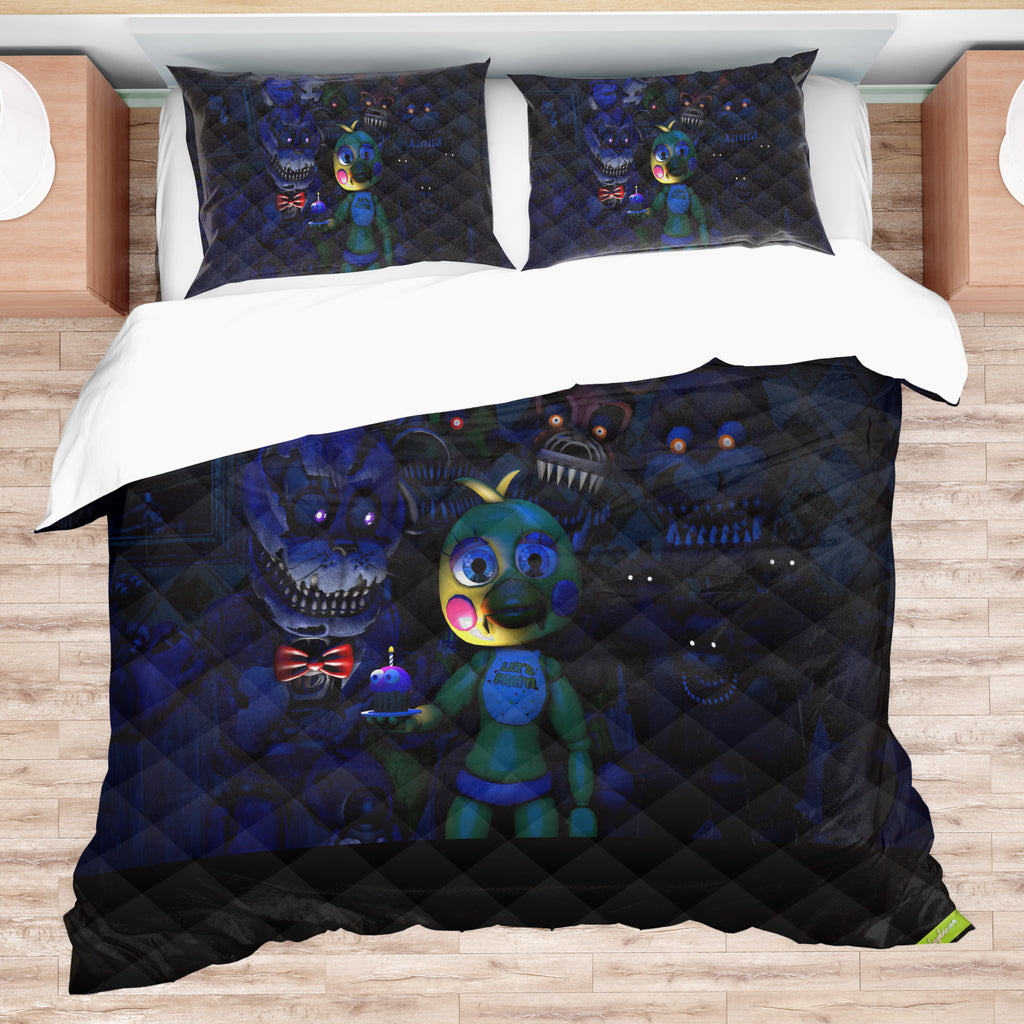 FNaF Bedding Set Nightmare FNaF World Quilt Set Comfortable Soft Breathable