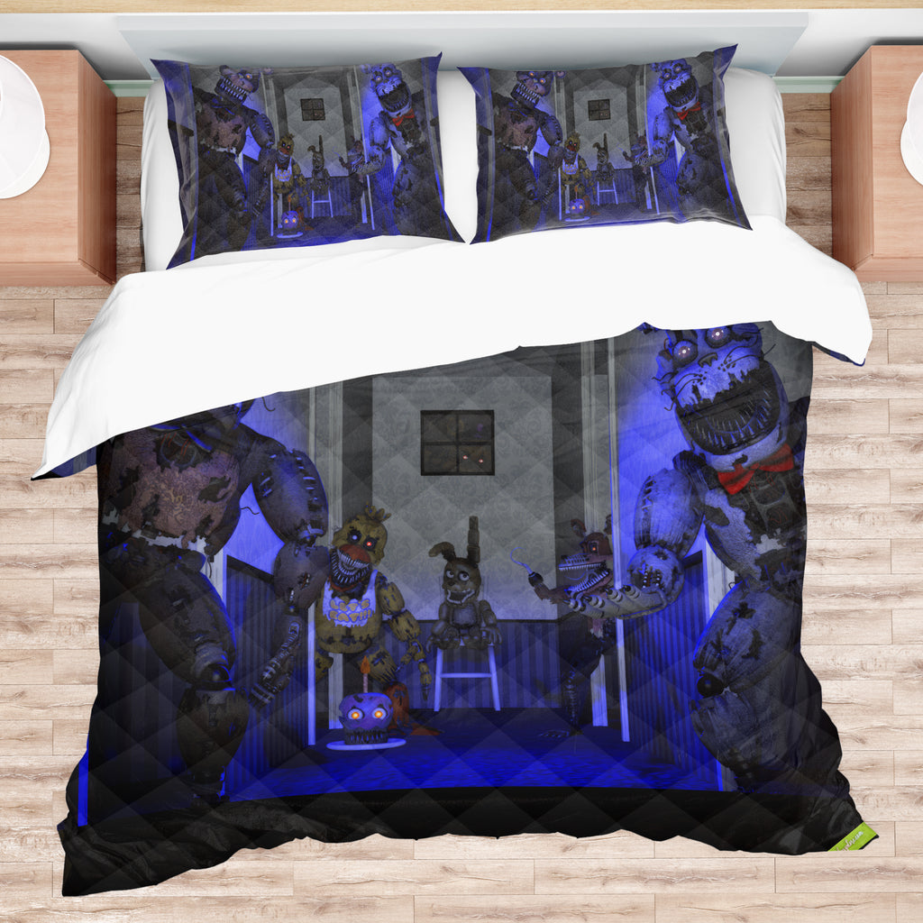 FNaF Bedding Set Springtrap FNaF World Quilt Set Comfortable Soft Breathable