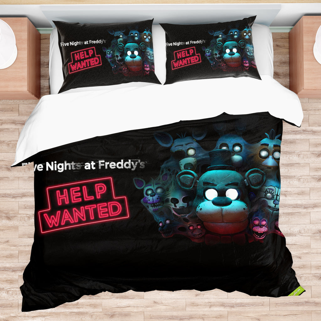FNaF Bedding Set Horror Game FNaF World Quilt Set Comfortable Soft Breathable