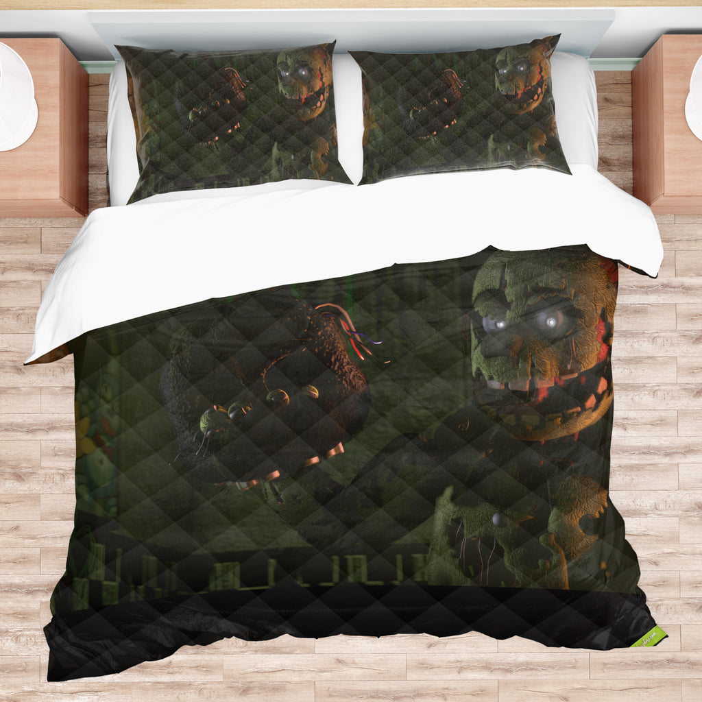 FNaF Bedding Set FNaF 3 Springtrap Quilt Set Comfortable Soft Breathable