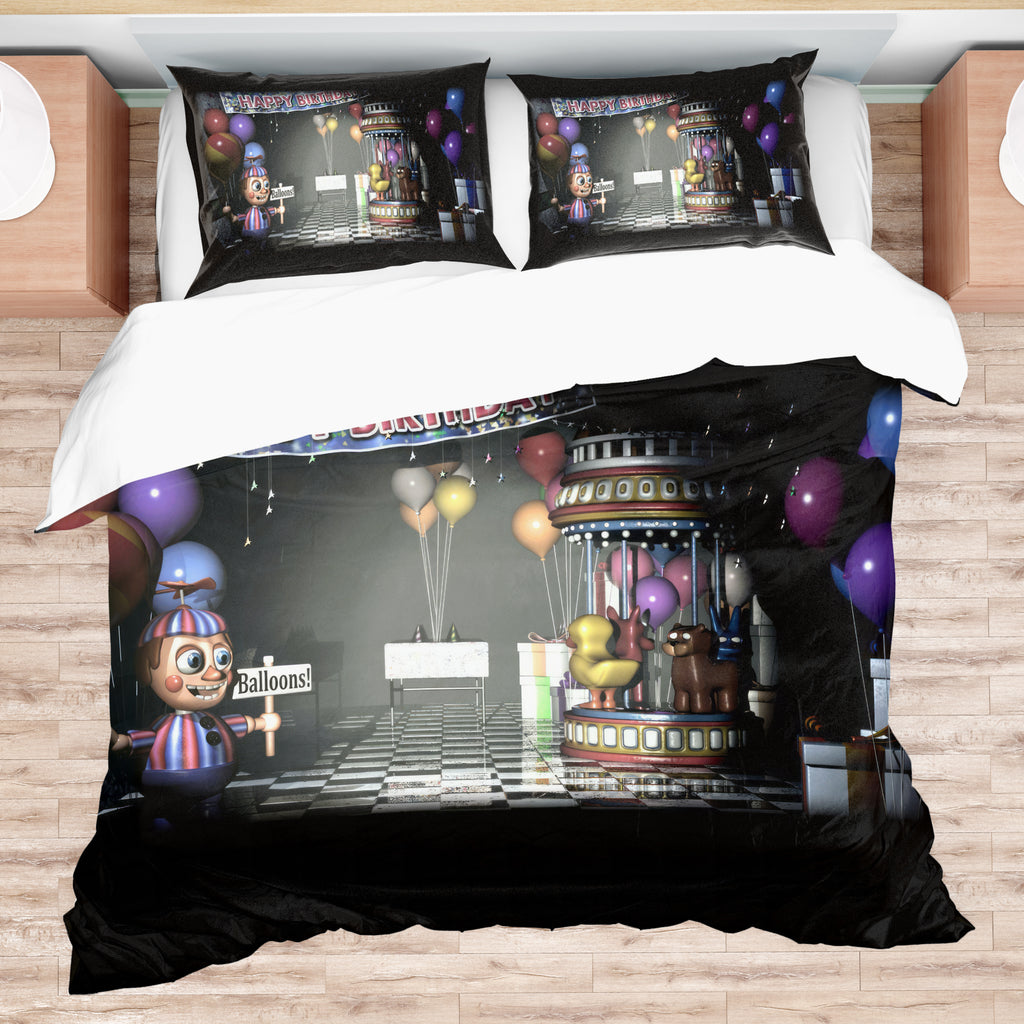 FNaF Bedding Set FNaF World Black Quilt Set Comfortable Soft Breathable