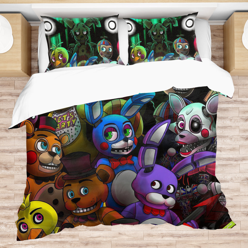 FNaF Bedding Set Quilt Set Freddy FNaF World Bed Set