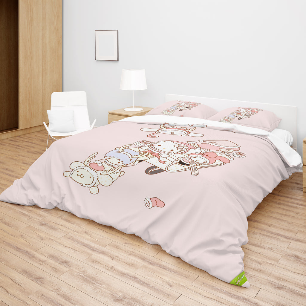 Hello Kitty Bed Set Adorable Elegance Cute Bedding Set for Sweet Dreams