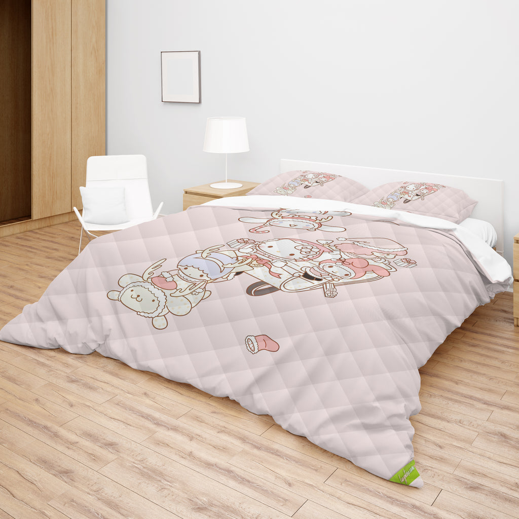 Hello Kitty Bed Set Adorable Elegance Cute Bedding Set for Sweet Dreams