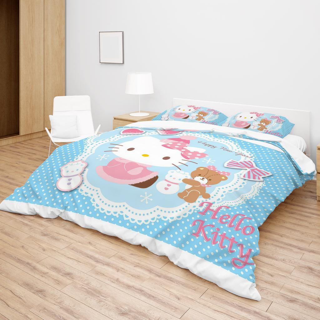 Hello Kitty Blue Bedding Set - A Cute Addition to Your Room