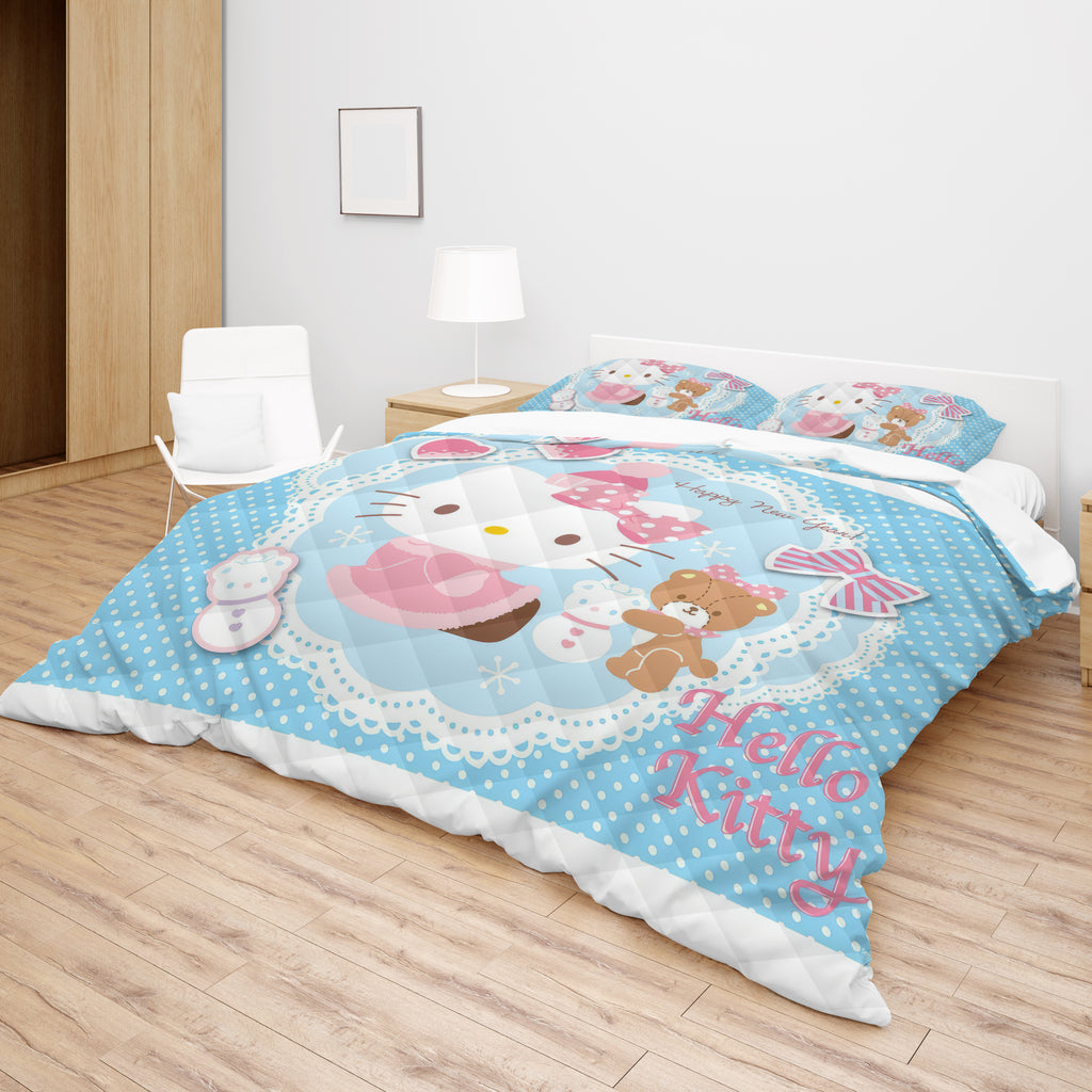 Hello Kitty Blue Bedding Set - A Cute Addition to Your Room