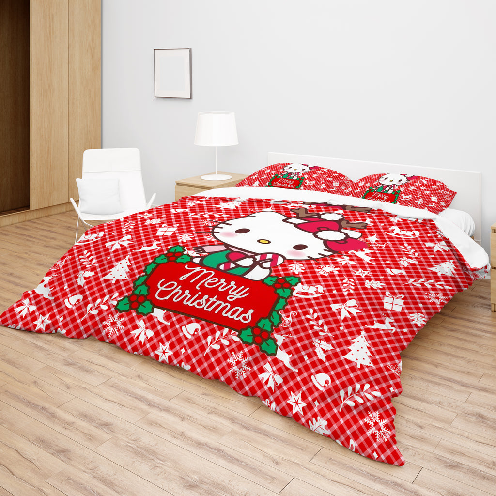 Hello Kitty Bedding Set Christmas Extravaganza Cozy and Cute for Merry Christmas