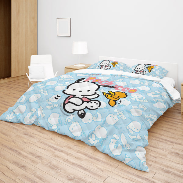Pochacco Bed Set - Quilted Comfort for Kids