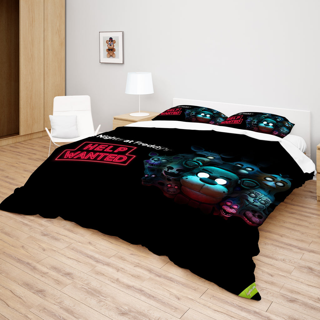 FNaF Bedding Set Horror Game FNaF World Quilt Set Comfortable Soft Breathable