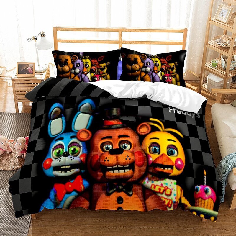 Luxury Bedding Sets Five Nights At Freddy's 3D Children Cartoon Queen King Size
