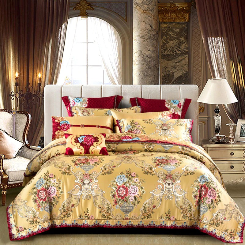Saintlotus - LV bedding set ,silk ,queen size
