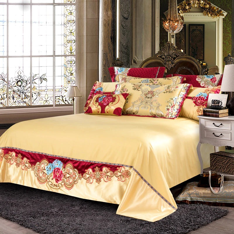 Saintlotus - LV bedding set ,silk ,queen size