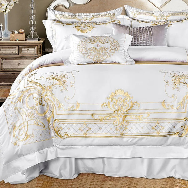 Egyptian Cotton Royal Luxury Embroidery Bedding Sets Duvet Cover Kids Bedding Sets Queen/King Size
