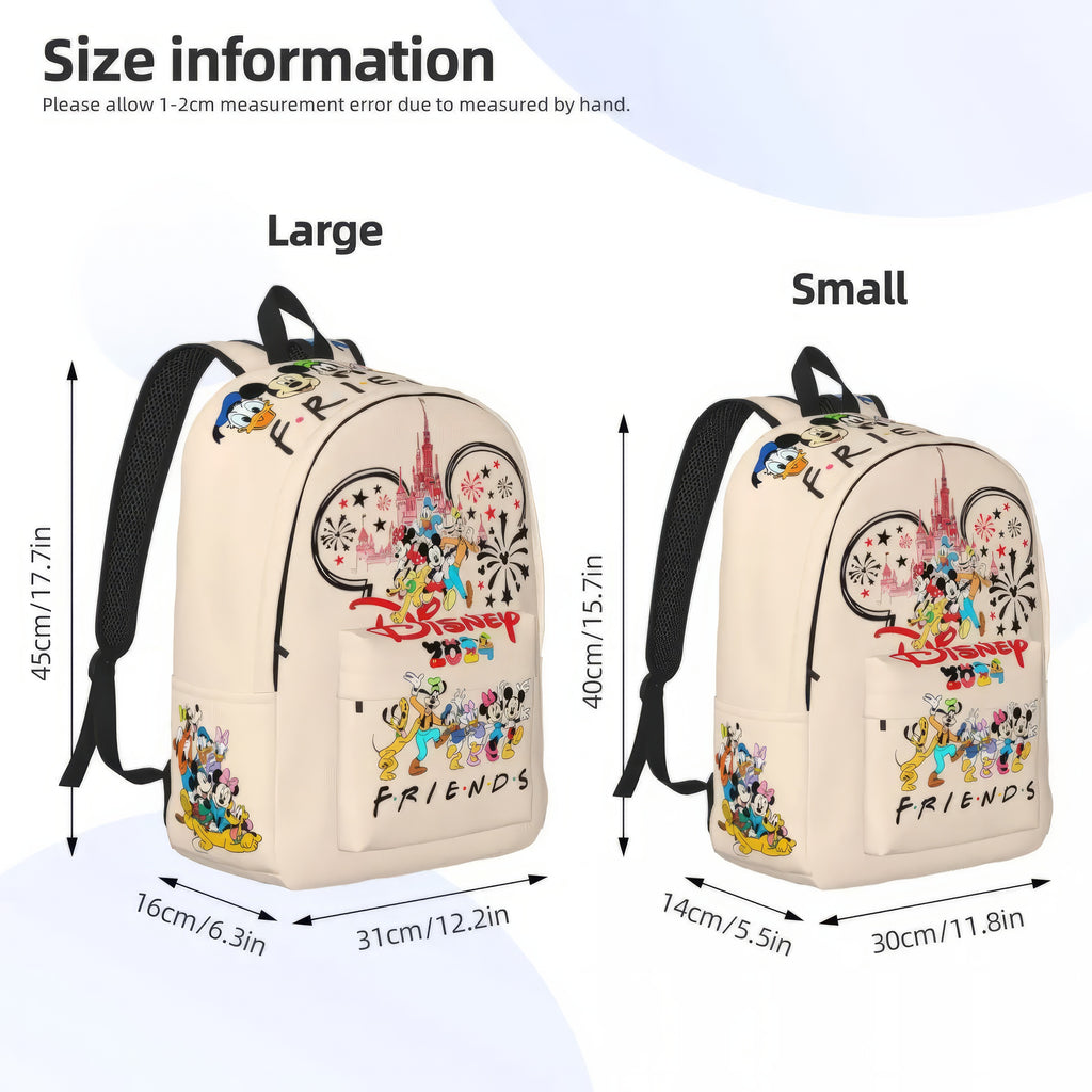 Minnie Backpack - Cartoon Goofy Donald Duck Backpack for Boy Girl School Bookbag