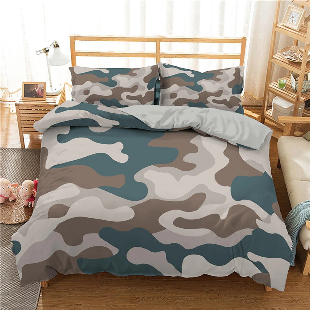 Modern Bedding Sets Homesky Camouflage Boy Teen Kids Abstract Bedclothes Bedroom Home Textiles
